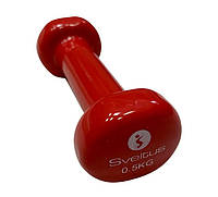 Гантель для фитнеса виниловая Sveltus 0,5 кг Красный (SLTS-1180-9) XN, код: 7673945