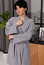 Жіночий халат МУСЛІНОВИЙ DUNA COSY СІРИЙ M60W, фото 6
