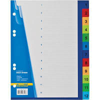 Разделитель страниц Buromax А5 numeric, 12 dividers BM.3213 YTR