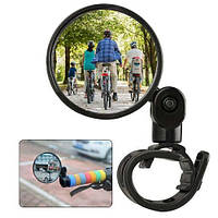Велосипедное зеркало заднего вида на руль 360°, круглое 8см, DX-002 lk