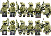 12 фігурок у піксельній формі Лего ЗСУ військові, спецназ, SWAT, поліція, армія альфа КОРД