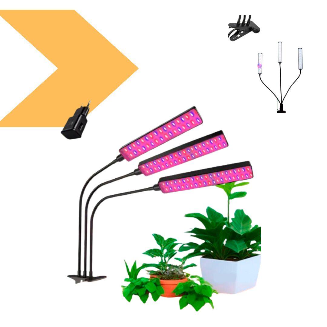 Фитолампа LED Grow Light тройная LK202309-30, Черная (42716-LK202309-30_338), фото 1