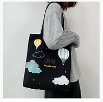 Сумка шоппер жіноча тканинна 112F