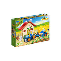 Конструктор "Экоферма Домик и трактор" BanBao 8582, 185 деталей, Time Toys