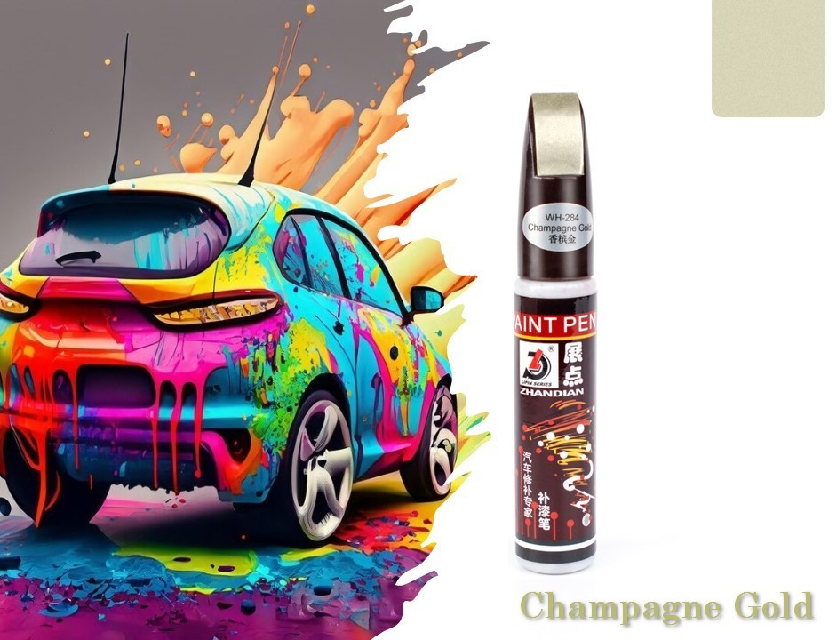 Реставраційний олівець фарба для видалення подряпин Auto Paint Pen WH 284 Champagne Gold, фото 1
