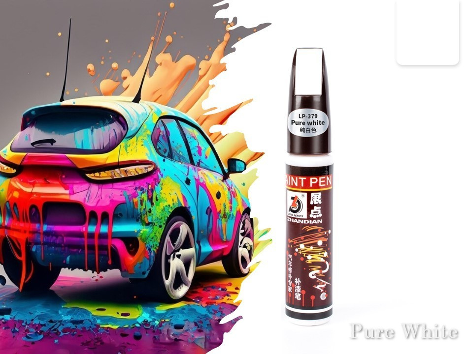 Реставраційний олівець фарба для видалення подряпин Auto Paint Pen LP 379 Pure White, фото 1