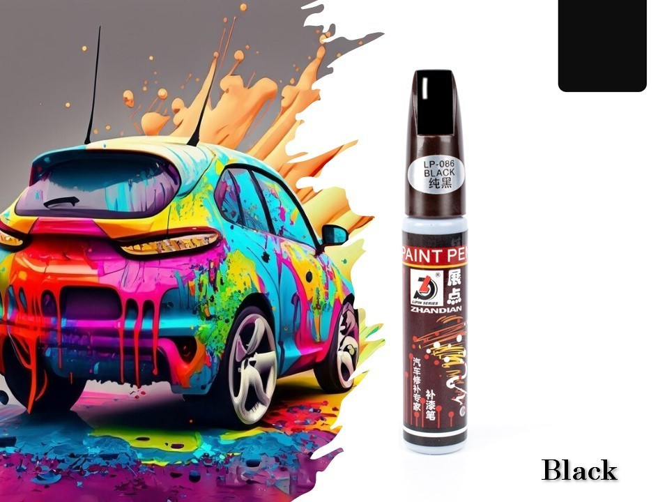 Реставраційний олівець фарба для видалення подряпин Auto Paint Pen LP 086 Black, фото 1