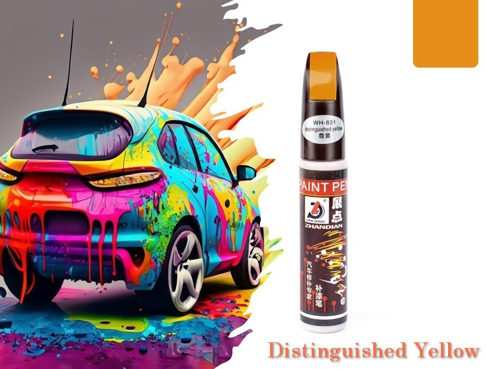 Реставраційний олівець фарба для видалення подряпин Auto Paint Pen WH 831 Distinguished Yellow, фото 1