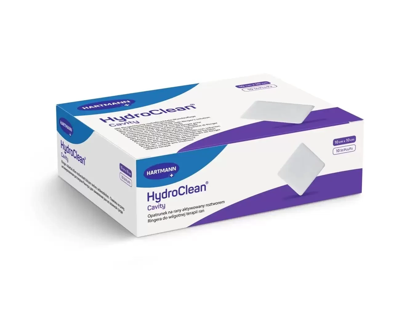 Активована пов'язка на рану для терапії у вологому середовищі HydroClean® Cavity 10x10 см 1шт, фото 1