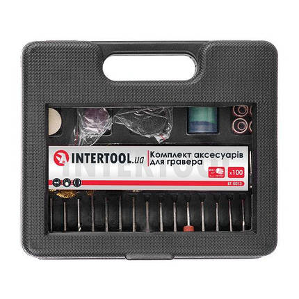 Комплект аксесуарів для гравера WT-0516 і DT-0517 100 од. INTERTOOL BT-0013, фото 1
