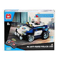 Машина-конструктор на радиоуправлении "Полицейский джип" Wise Block EU389046, 302 детали, Time Toys