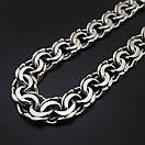 Широкий срібний браслет Бісмарк чоловічий масивний. Ширина 10 мм. Срібло 925. Довжина 24 см, фото 6