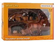 Ігровий набір тварин (4 тварини, нетоксичні матеріали, в коробці) WL 665-33, фото 2