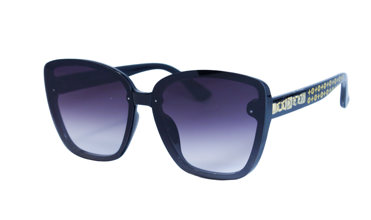 Сонцезахисні жіночі окуляри 3048-1 чорні з градієнтом