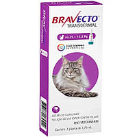 Капли от блох клещей и глистов Bravecto Plus для котов весом от 6.25 до 12.5 кг