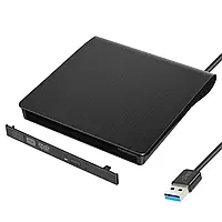 Зовнішня USB кишеня для DVD-RW 12.7мм SATA, чорна