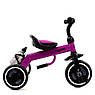 Дитячий триколісний велосипед сталева рама Turbo Trike M 3648 EVA колеса Фіолетовий, фото 2