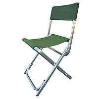 Стілець зі спинкою Богатир, Хакі, 44/77х41х41cm, Алюміній, 150kg