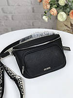 Сумка женская кросс-боди Guess оригинал Hailley Signature Mini Belt Bag черная Гесс кросс боди