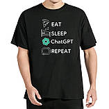 Футболка "EAT, SLEEP, ChatGPT, REPEAT", фото 3