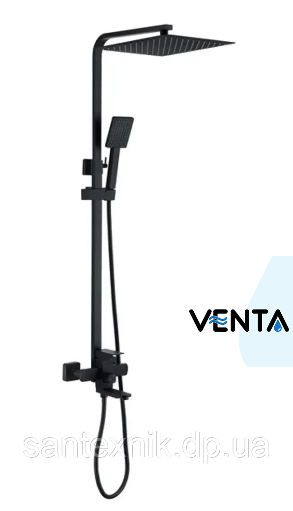 Душова система sus 304 ф35 VENTA VC603KB (Чорна, нержавіюча сталь)