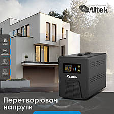 Перетворювач автономний DC12V/AC220V чистий синусоїда ALTEK ASK12 1200VA/1000W, фото 2