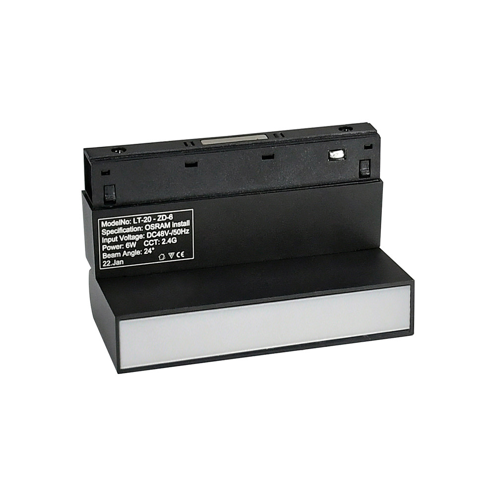 Магнітний трековий світильник поворотний чорний OLEDIM OL26 6W 4000k, фото 1