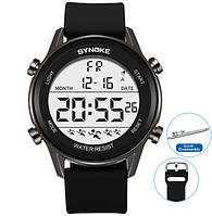 Часы наручные спортивные Synoke waterproof 30m black тактические