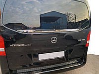 Кромка заднього скла (нерж) Carmos - Турецька сталь для Mercedes Vito / V W447 2014-2024 рр