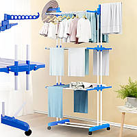 Складная сушилка для белья до 40 кг (172х73х64см) Garment Rack With Wheels / Многоярусная вешалка для одежды