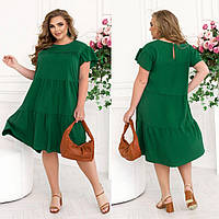 Прогулочное женское платье зеленое ЮР/-2361