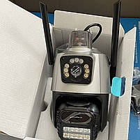 Вулична WiFi IP камера Besder P10Q 8Мп 2 незалежні об'єктиви, фото 4