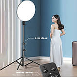 Кругла світлодіодна лампа BD-HP-19 (45см) для фото та відео зйомки з пультом та штативом, 120 Вт, фото 8