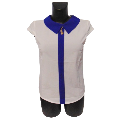 Блуза з коміром Sedato S біла УЧЕНКА (відправка тільки після повної оплати)