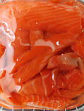 Лососеві слайси в олії слабосолоні 300 грам, фото 2