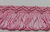 Бахрома петелька 4 см з візерунком хвиля рожева, фото 2