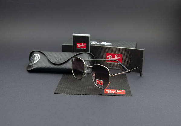 Сонцезахисні окуляри RAY BAN (арт. RB3548N) срібна оправа/лінза градієнт, фото 5