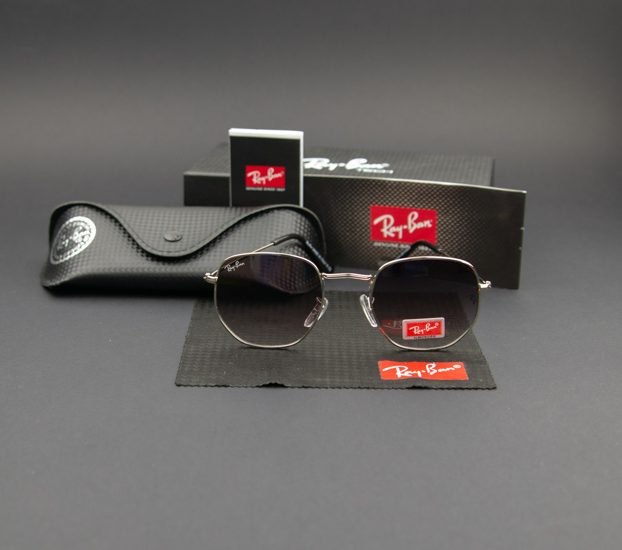 Сонцезахисні окуляри RAY BAN (арт. RB3548N) срібна оправа/лінза градієнт