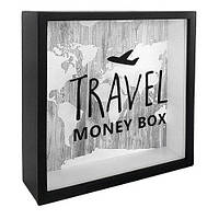 Дерев'яна скарбничка для грошей Travel money box (літак)