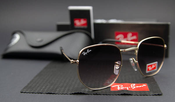Сонцезахисні окуляри RAY BAN (арт. RB3548N) золота оправа/лінза градієнт, фото 3