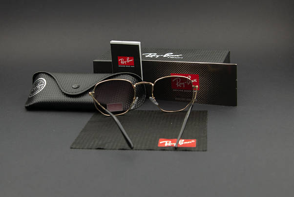 Сонцезахисні окуляри RAY BAN (арт. RB3548N) золота оправа/лінза градієнт, фото 5