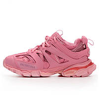 Женские кроссовки Balenciaga Track 3.0 Pink, розовые кожаные кроссовки баленсиага трек