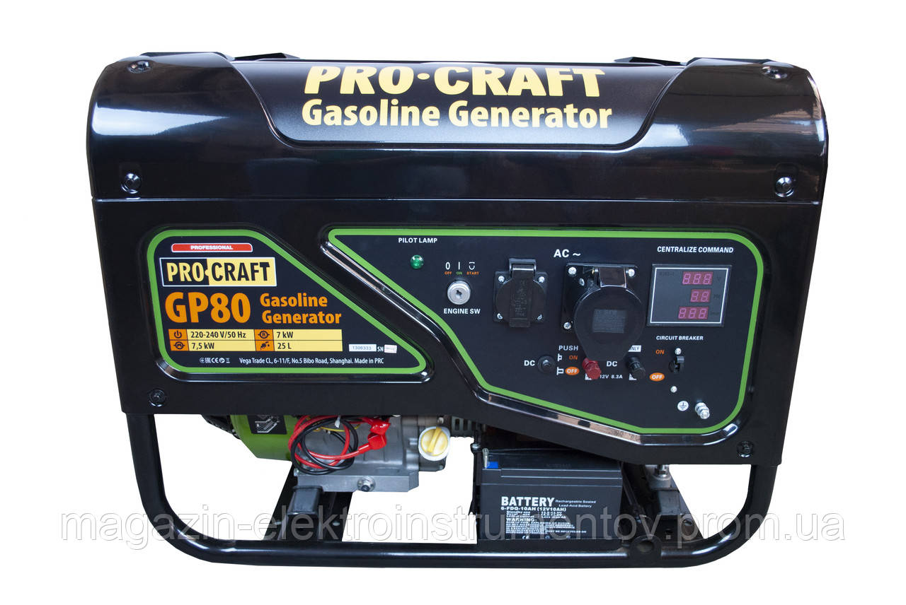 Генератор бензиновий Procraft GP80