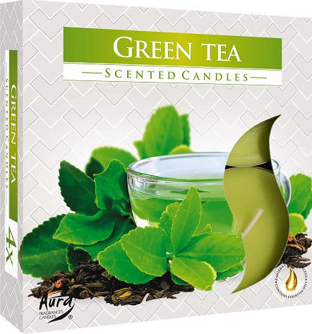 Свічка чайна ароматизована Bispol Зелений чай 2.4 см 4 шт (р40-83)