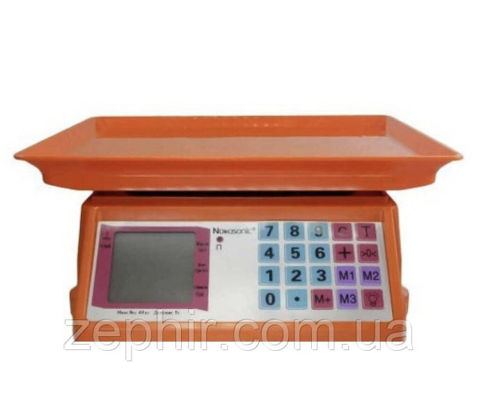 Электронные торговые весы NOKOSONIC 50кг Model: NK4017 Оранжевый ep - фото 1 - id-p2172950205