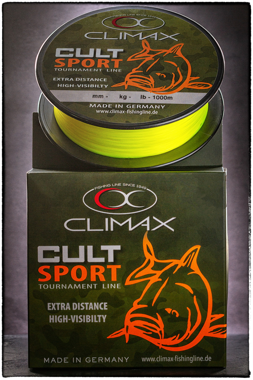 Волосінь CLIMAX CULT Carp Sport Fluo-yellow 0,28 мм 6.8 кг 1000 м
