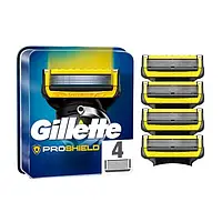 Gillette Fusion Proshield 4шт. без упаковки Оригинал (джилет прошилд) кассеты сменные кассеты жилет фьюжн