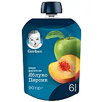 Пюре Gerber Pouch Яблуко і персик, 90 г