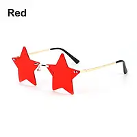 Солнцезащитные имиджевые очки в форме звезды красные звезда