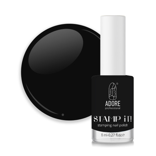 Лак для стемпінгу Adore Stamp it №02 charcoal, 8 мл